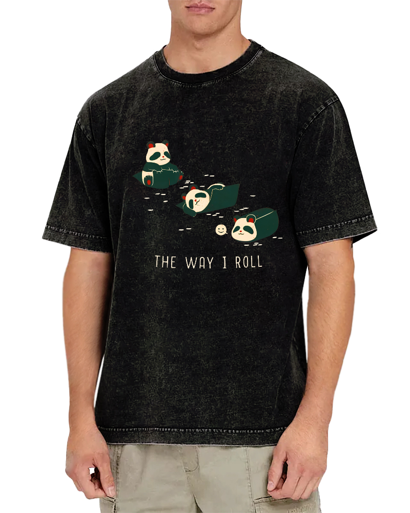 The Way I Roll Vintage Washed T-shirt-Zazasy