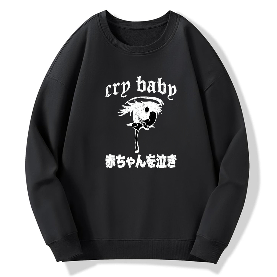 Japanese style cartoon retro Cotton Pullover Sweatshirt