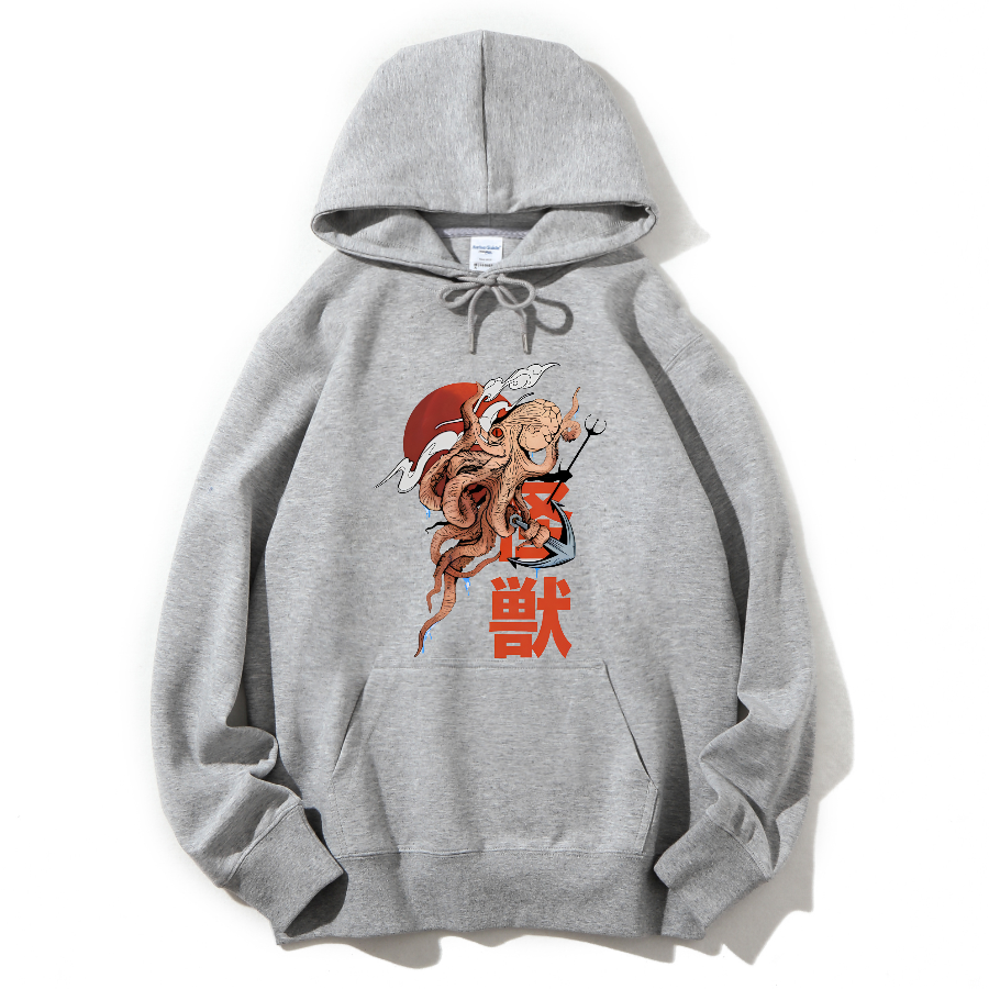 Japanese Octopus Cotton Hoodie