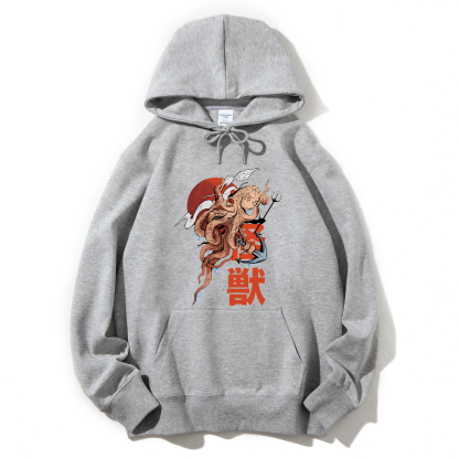 Japanese Octopus Cotton Hoodie