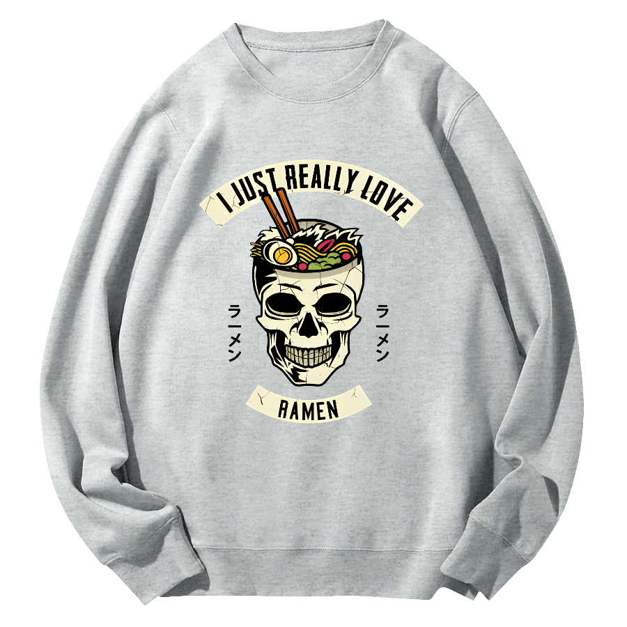 I like Sushi Round Neck Sweatshirt-Zazasy