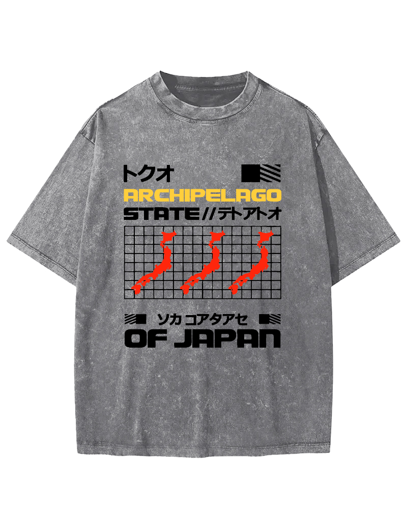Kyoto, Japan Vintage Washed T-shirt-Zazasy