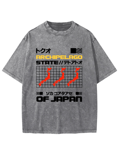 Kyoto, Japan Vintage Washed T-shirt-Zazasy