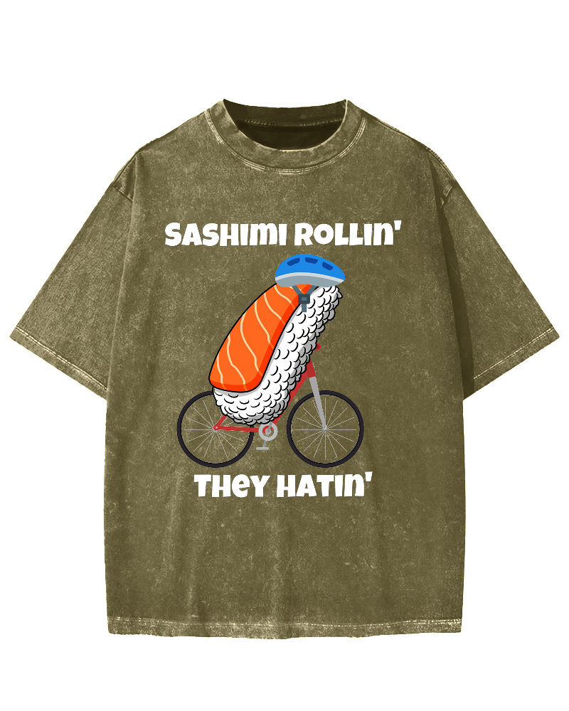 Sashimi Rollin' They Hatin' Vintage Washed T-shirt