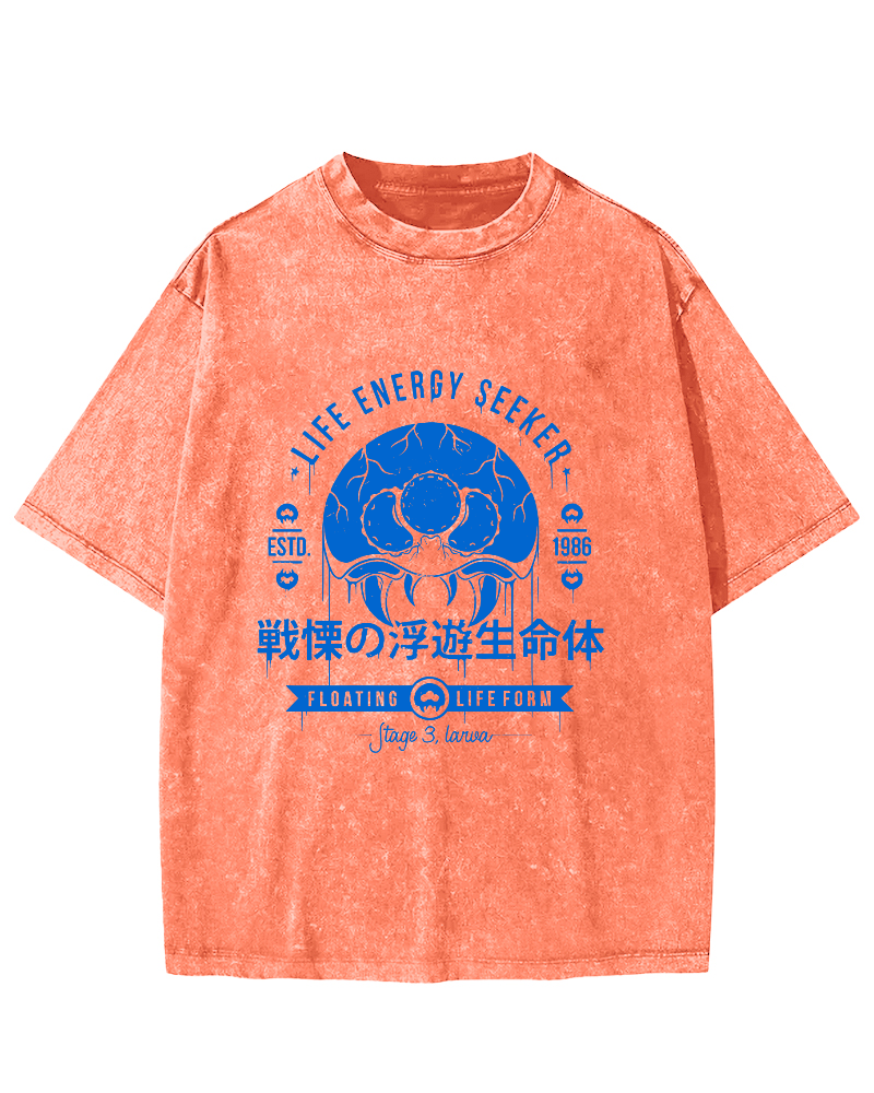 Life Energy Seeker Vintage Washed T-shirt-Zazasy