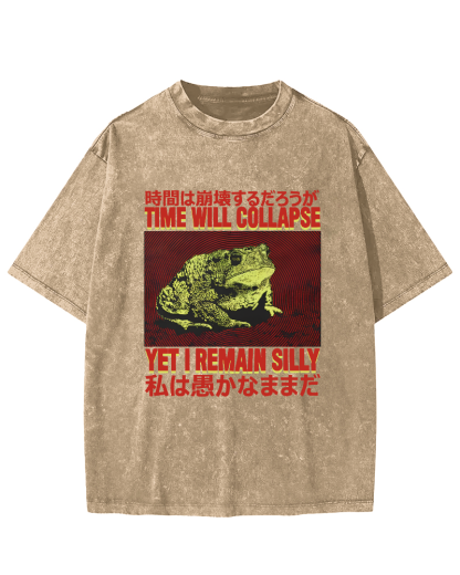 Retro Frog Japanese Style Vintage Distressed T-shirt-Zazasy