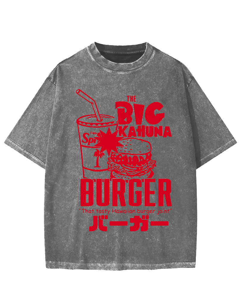 Tasty Hawaiian Burger Vintage Washed T-shirt