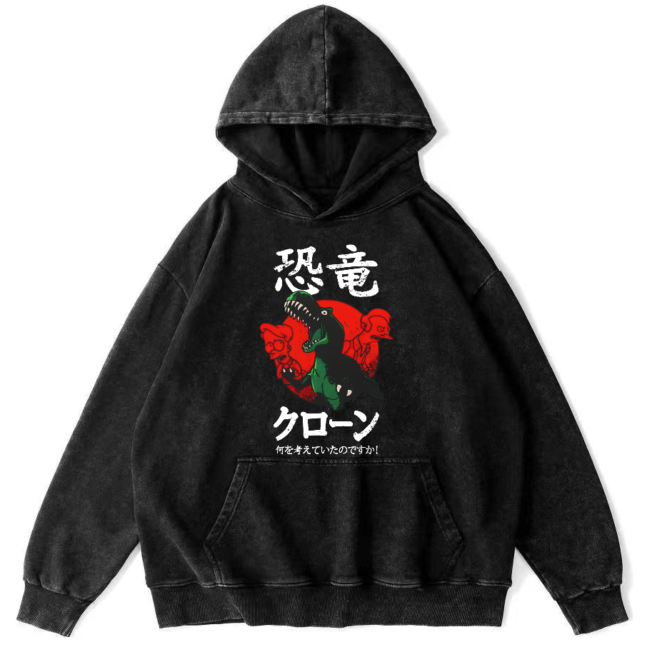 Tokyo Tsukiji Seafood Market Vintage Washed Hoodie-Zazasy