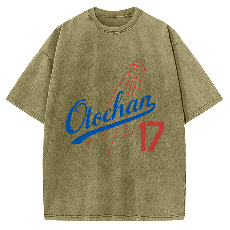 Otochan 17 Father's Japanese romanization Vintage Washed T-shirt