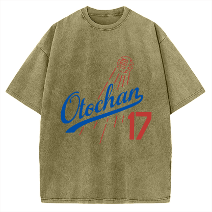 Otochan 17 Father's Japanese romanization Vintage Washed T-shirt