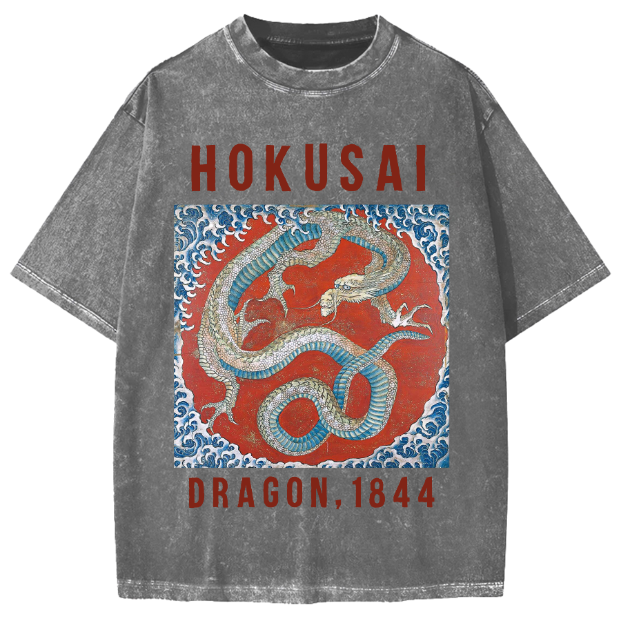 Hokusai Dragon Vintage Washed T-shirt