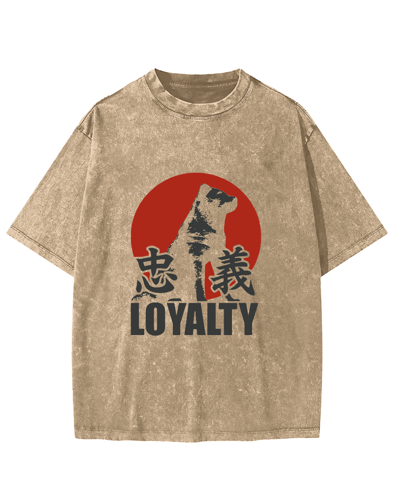 Japanese Animal Patterns Vintage Distressed T-shirt-Zazasy