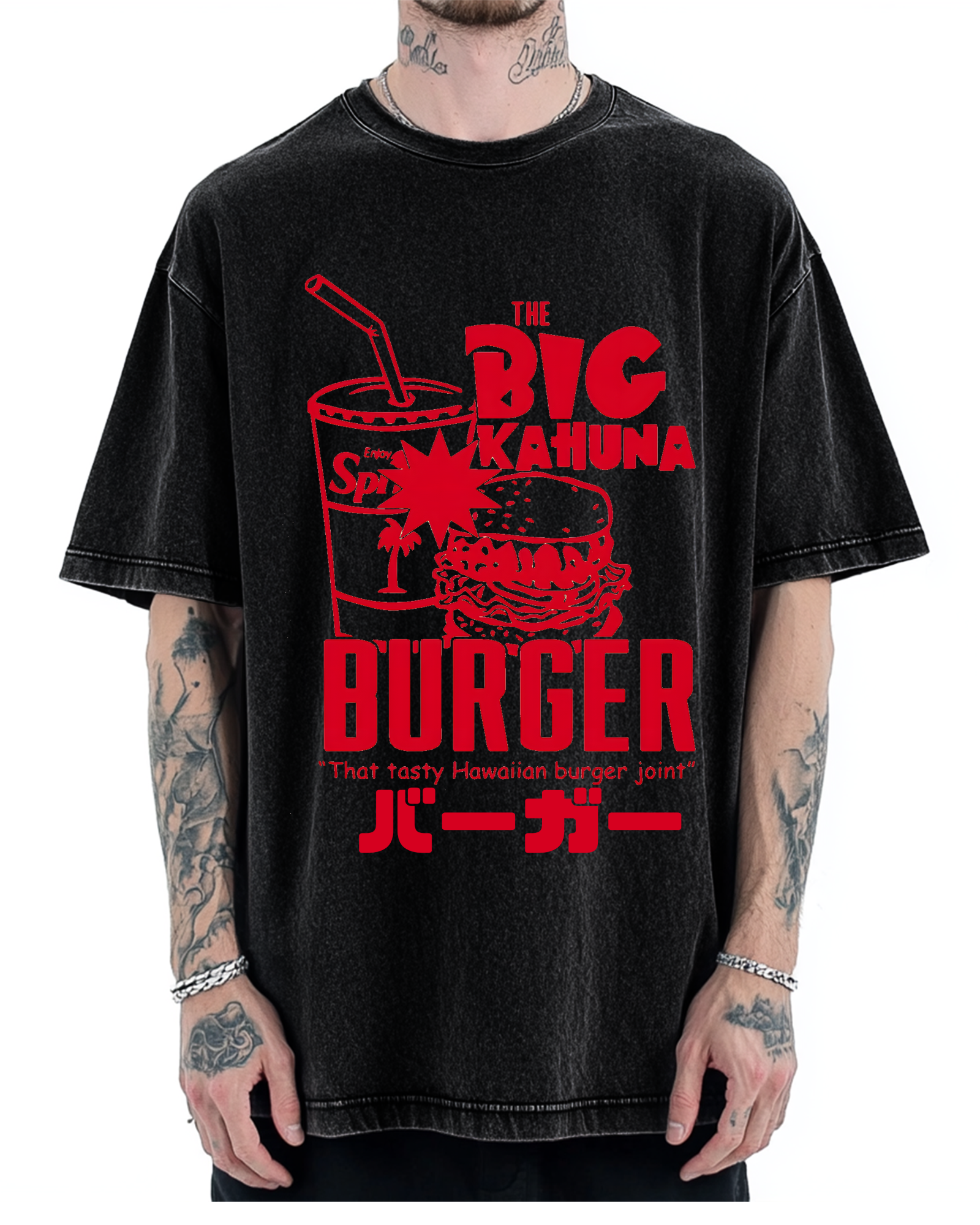 Tasty Hawaiian Burger Vintage Washed T-shirt