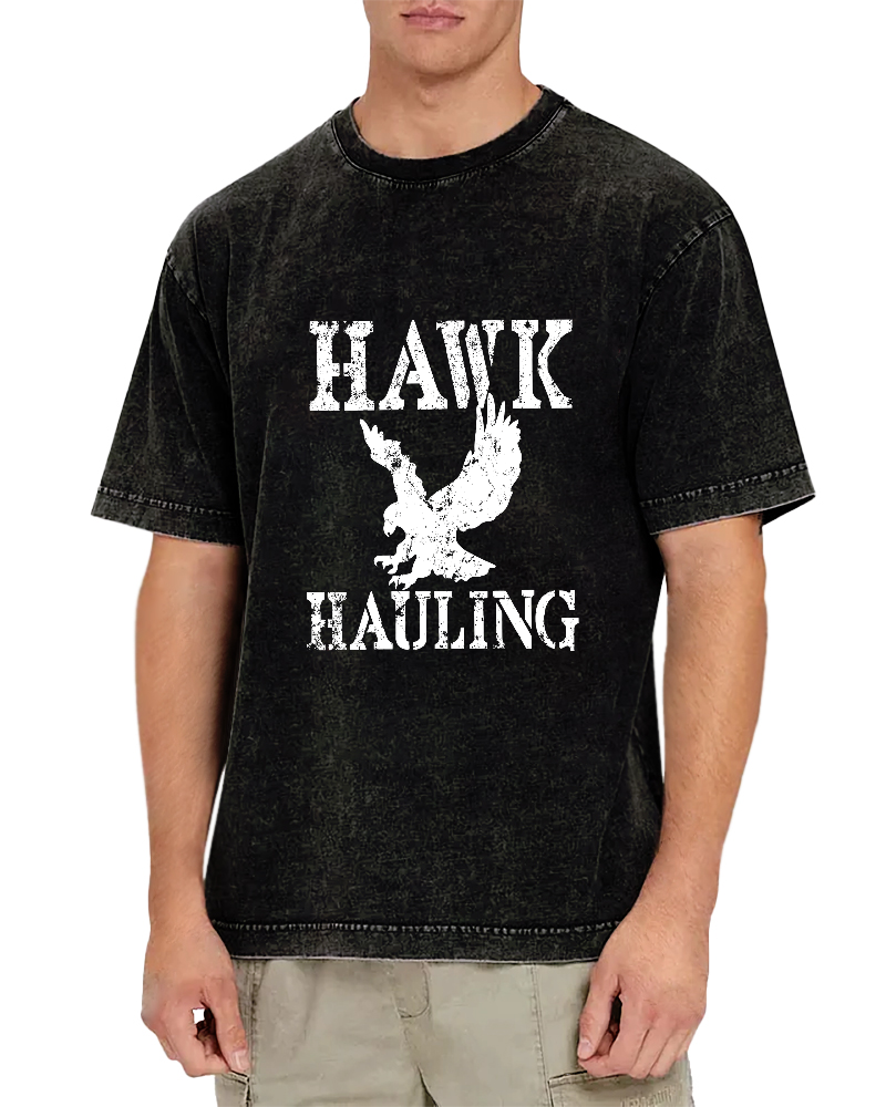 Retro Eagle Pattern Vintage Distressed T-shirt-Zazasy