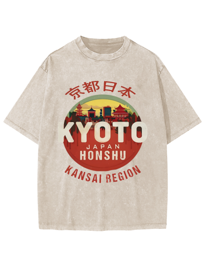 Retro Kyoto Japan Vintage Distressed T-shirt