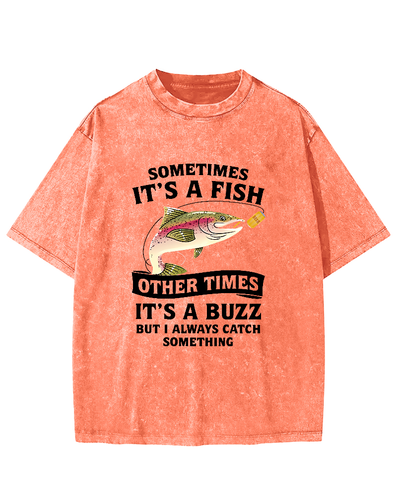 Fishing Enthusiasts Leisure Vintage Distressed T-shirt-Zazasy