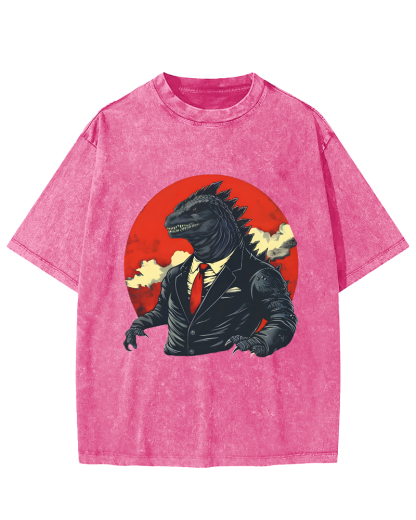 Lizard Monster Japanese Vintage Washed T-shirt
