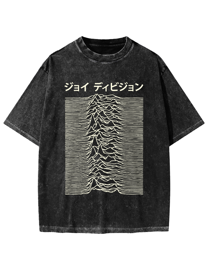 Japanese Aesthetic Art Vintage Washed T-shirt-Zazasy