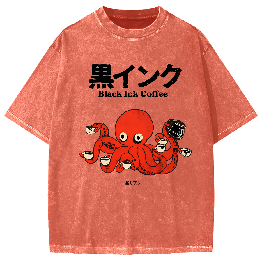 Black Ink Coffee Vintage Washed T-shirt