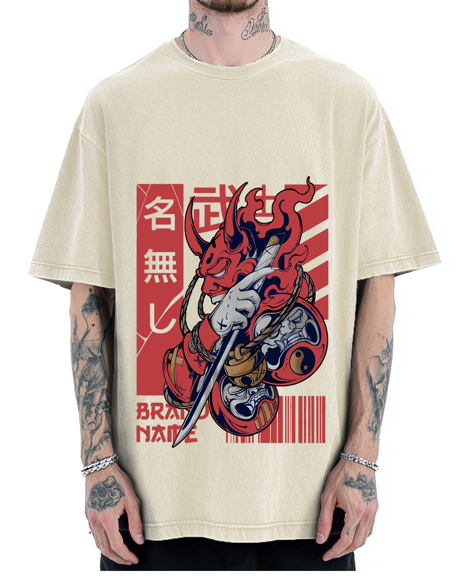 Unknown Warrior Samurai Vintage Washed T-shirt