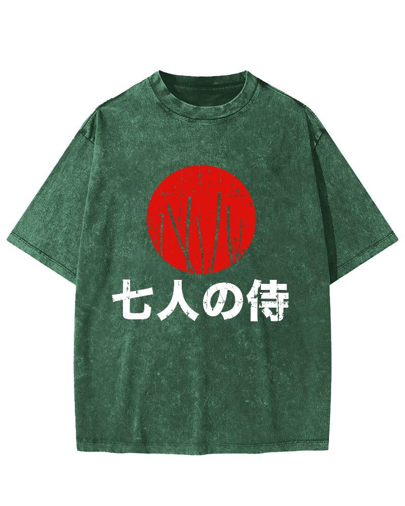 Seven Japanese Guards Vintage Distressed T-shirt-Zazasy