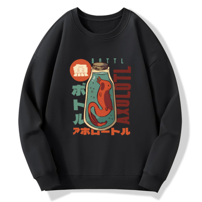 Mexican blunt mouthed salamander Cotton Pullover Sweatshirt