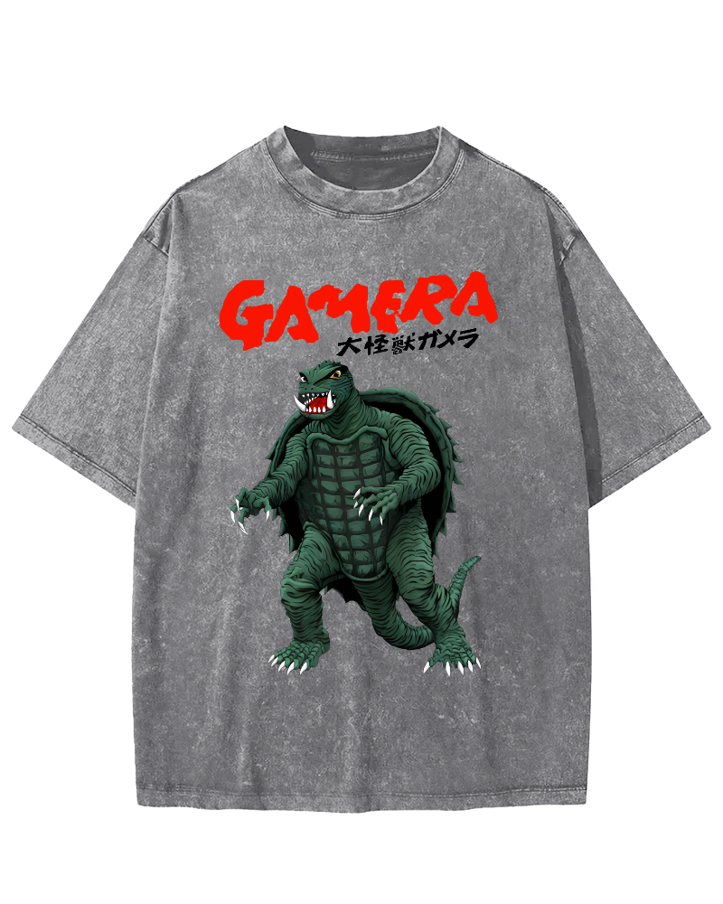 Big Monster Japanese Style Vintage Washed T-shirt