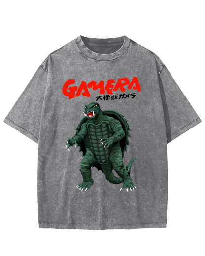 Big Monster Japanese Style Vintage Washed T-shirt