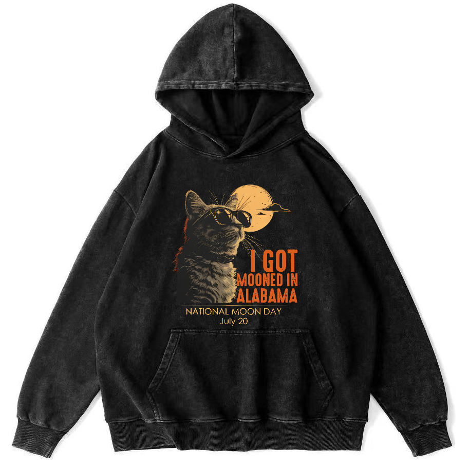 I Got Moonde In Alabama Vintage Washed Hoodie-Zazasy