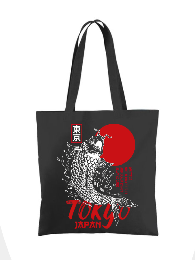Tokyo Koi Canvas Bag-Zazasy