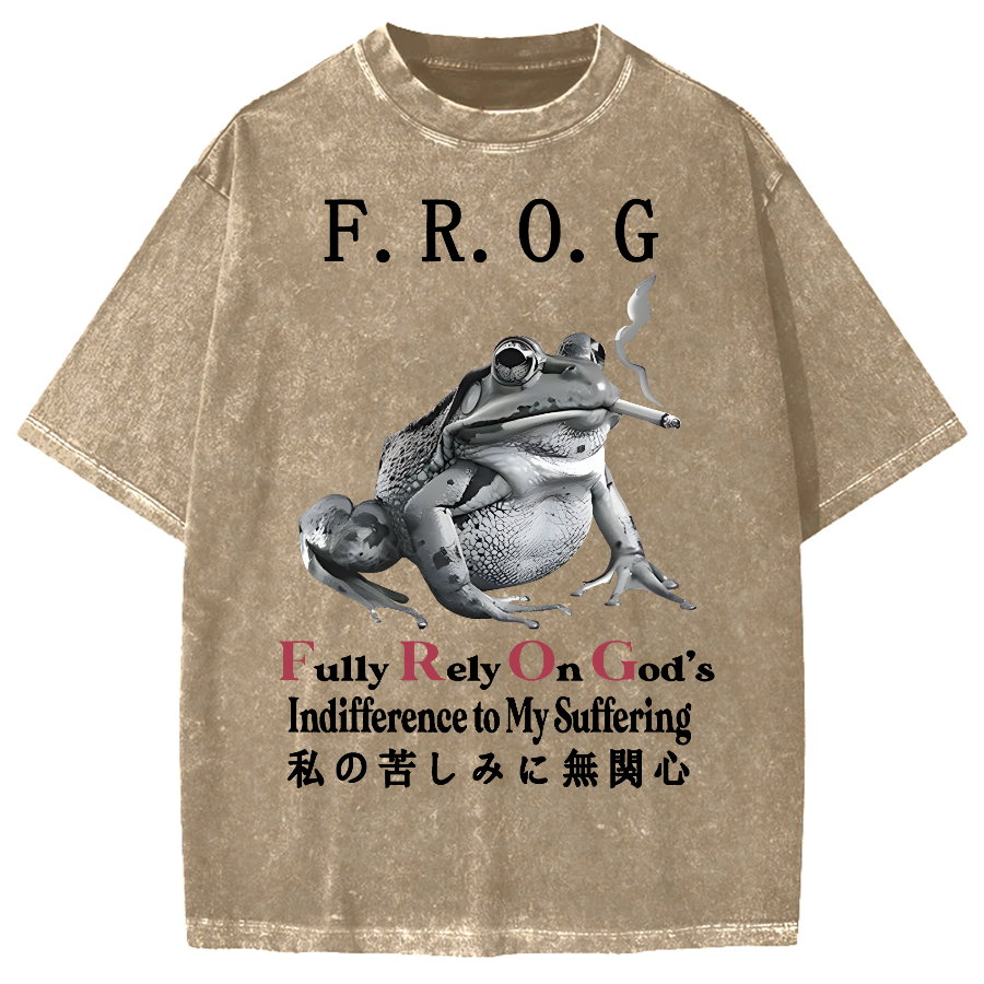Indifferent Frog Vintage Washed T-shirt