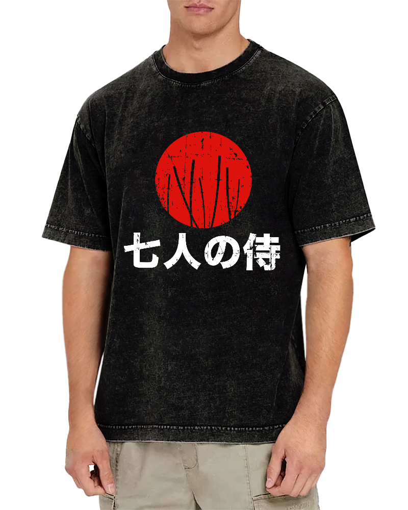 Seven Japanese Guards Vintage Distressed T-shirt-Zazasy