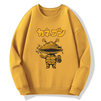 Coin Monster Kanegon Cotton Pullover Sweatshirt
