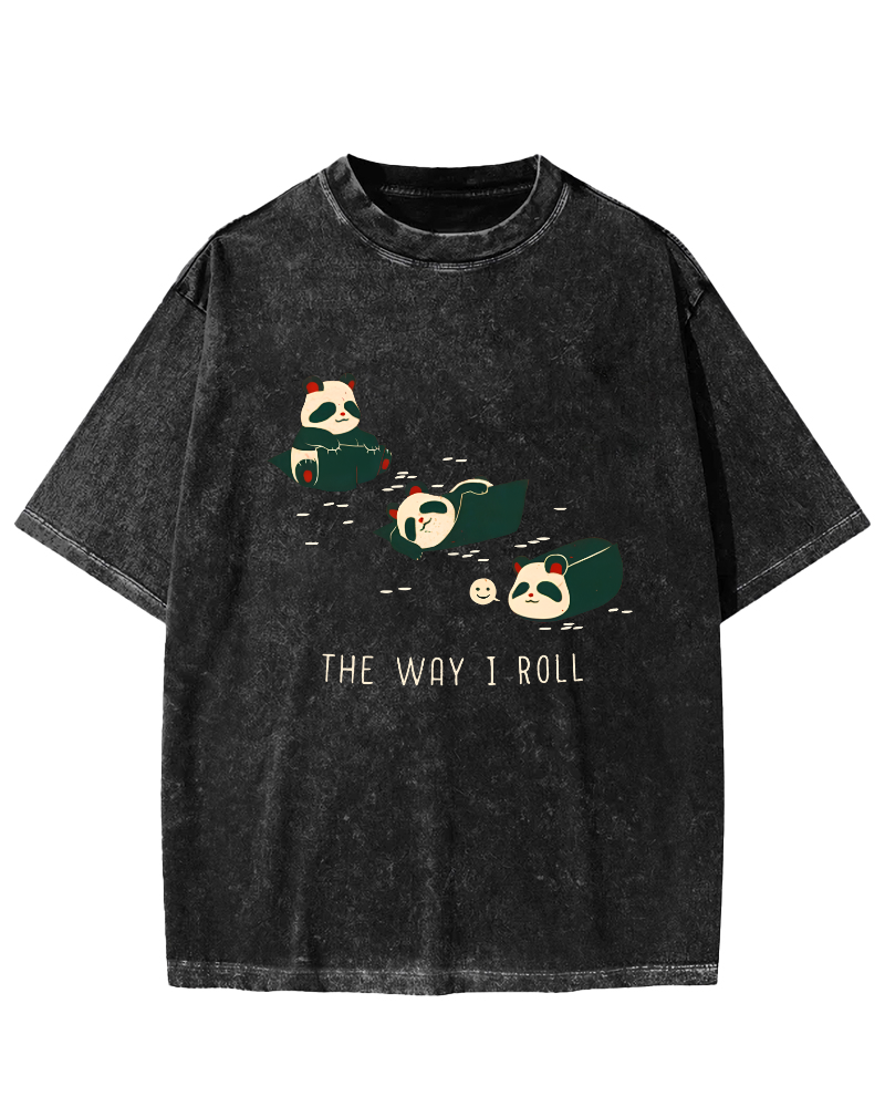 The Way I Roll Vintage Washed T-shirt-Zazasy