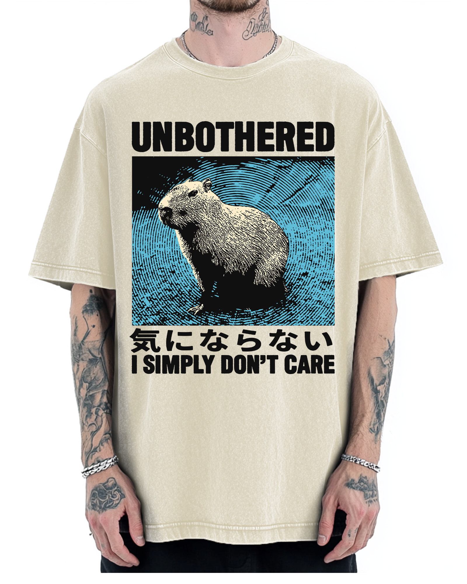 Unbothered Capybara Vintage Washed T-shirt