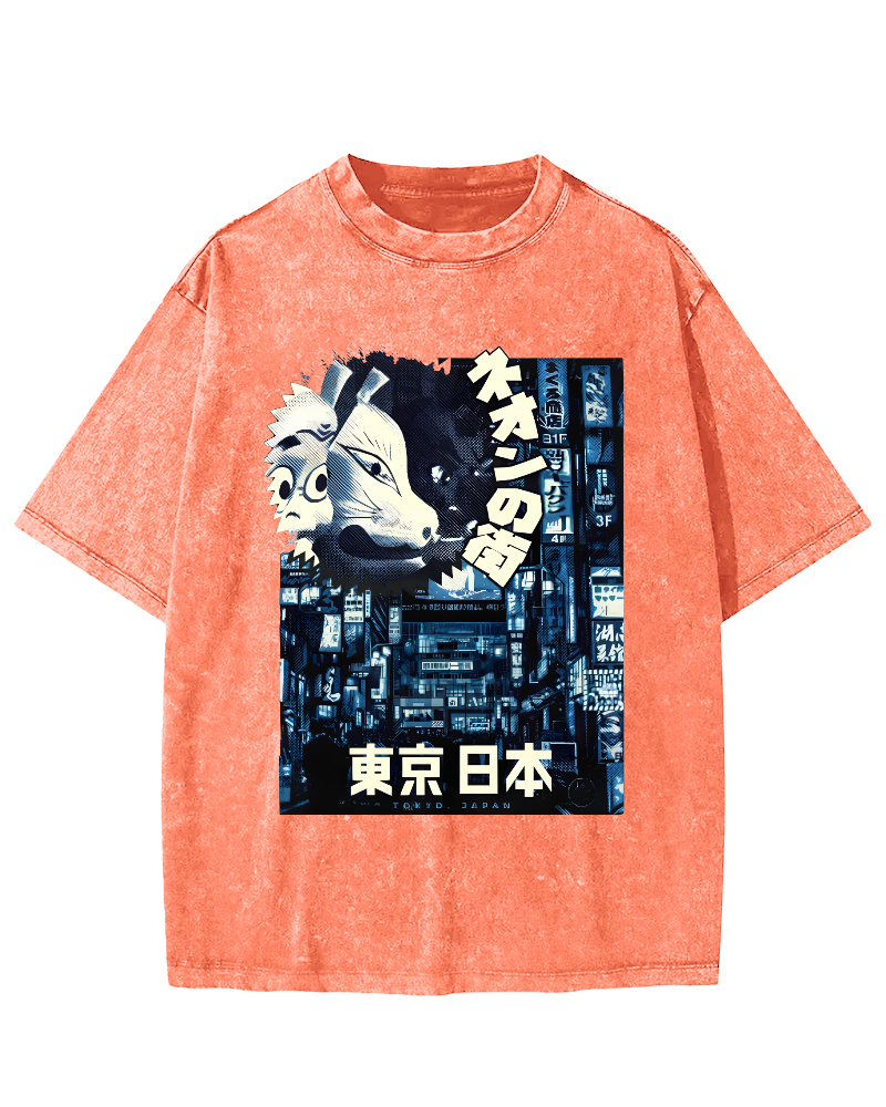 Tokyo, Japan Vintage Washed T-shirt