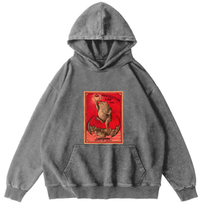 Japanese Matches Frog & Bat Vintage Distressed Hoodie-Zazasy