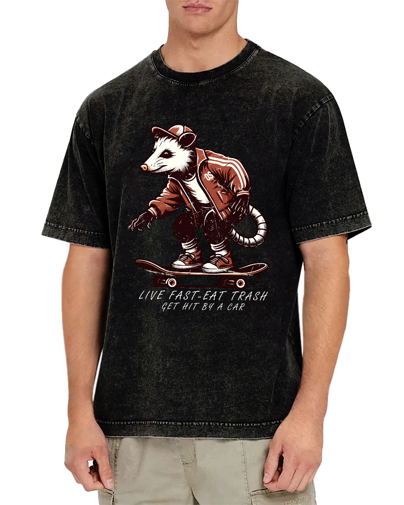 I Like Skateboarding Vintage Distressed T-shirt-Zazasy