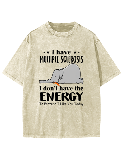 I Don't Have The Energy To Pretend I Like You Today Vintage Distressed T-shirt-Zazasy