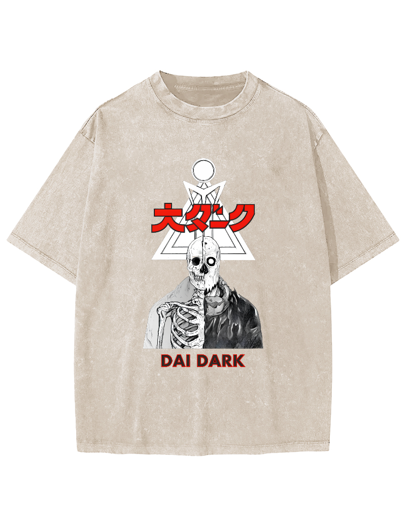 Japanese Style Monster Vintage Distressed T-shirt-Zazasy