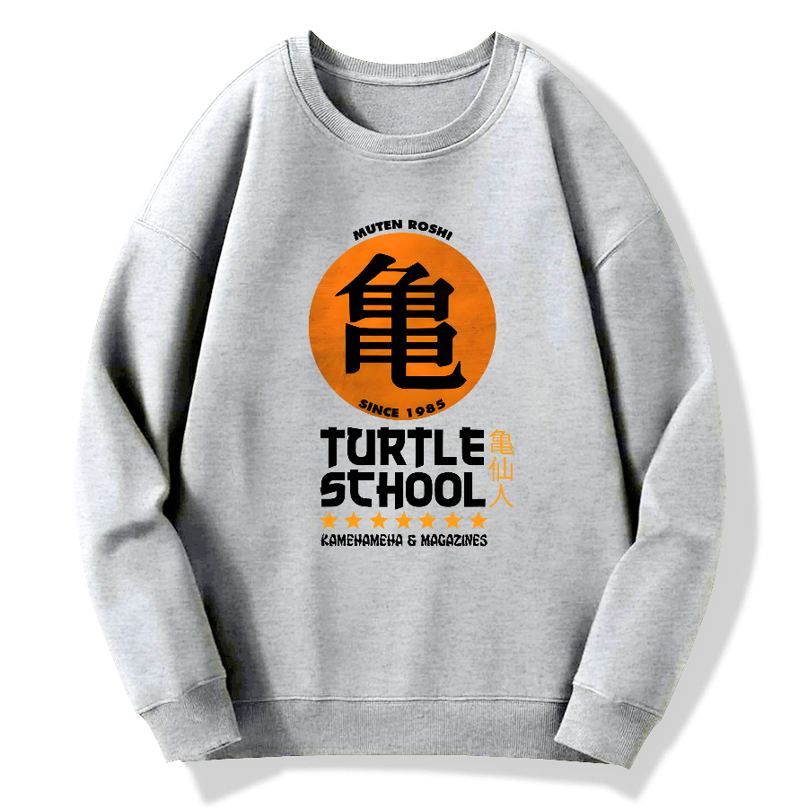 Turtle School Cotton Pullover Sweatshirt