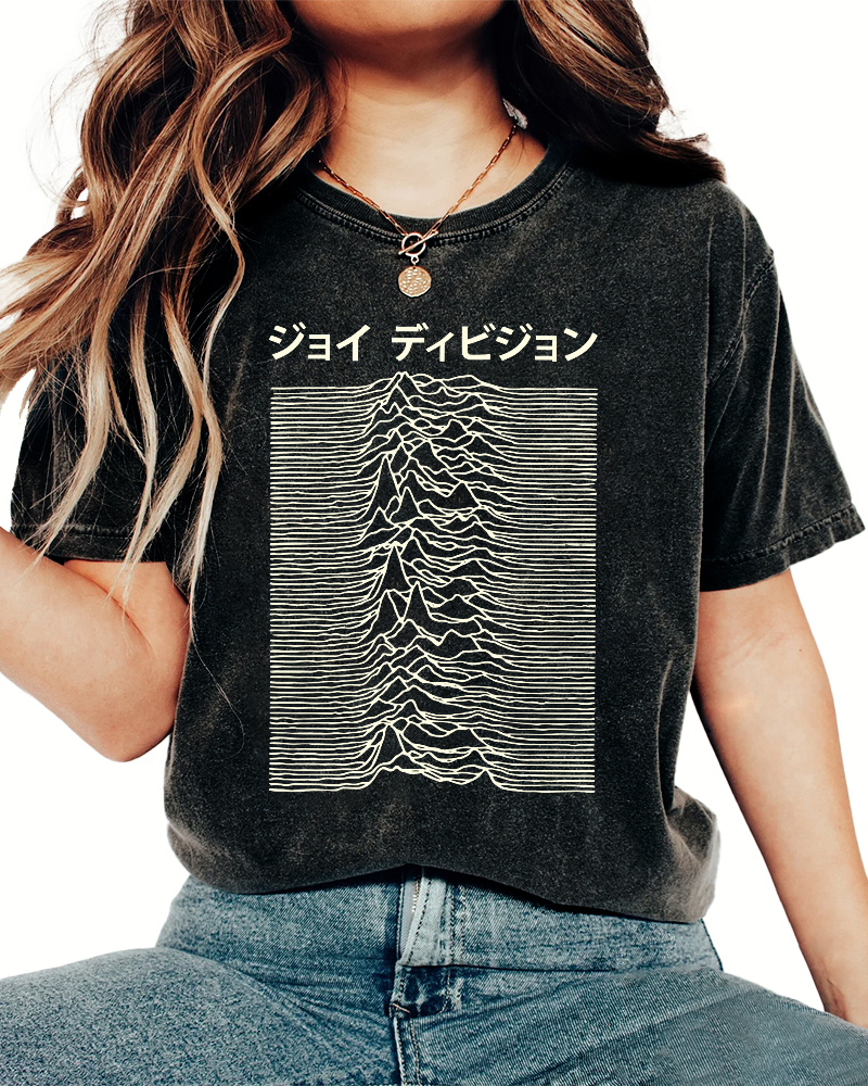 Japanese Aesthetic Art Vintage Washed T-shirt-Zazasy