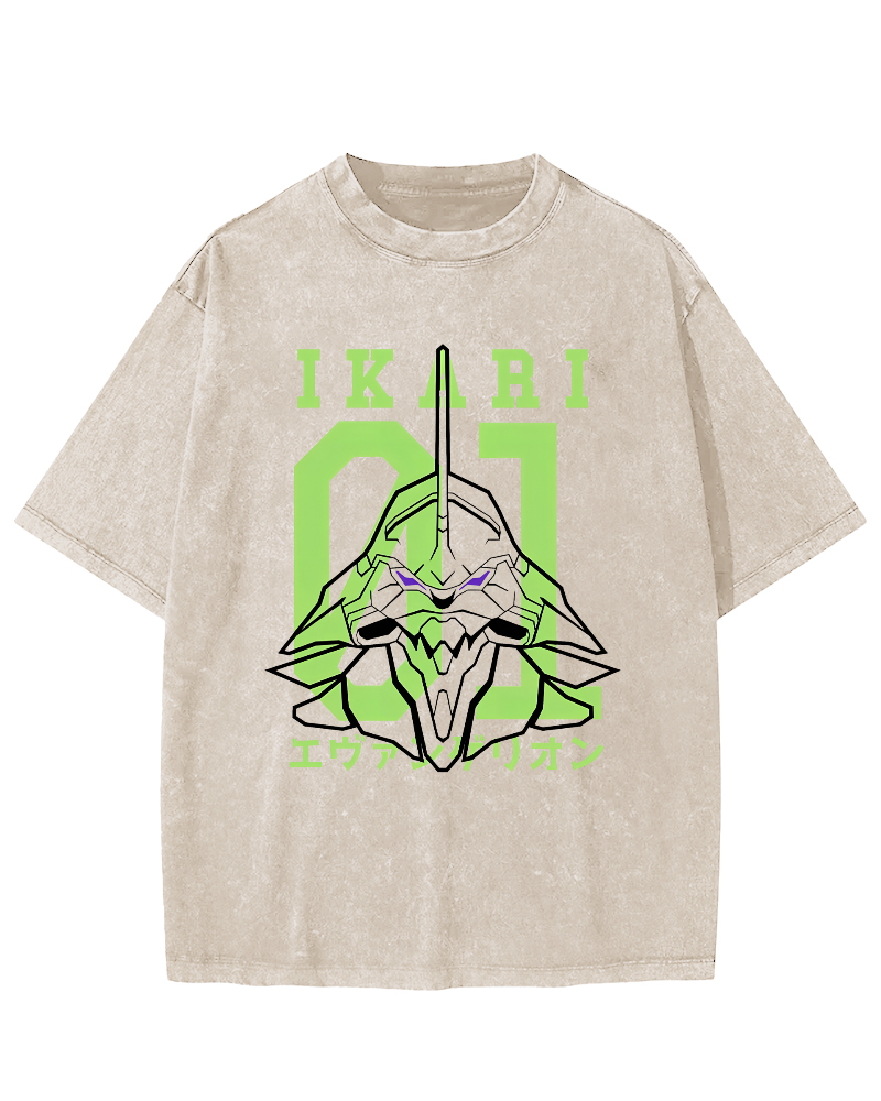 Neon Genesis Evangelion Vintage Washed T-shirt