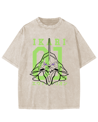 Neon Genesis Evangelion Vintage Washed T-shirt
