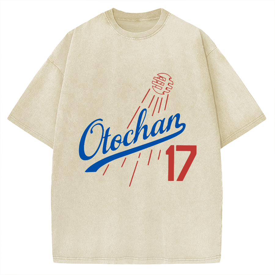 Otochan 17 Father's Japanese romanization Vintage Washed T-shirt