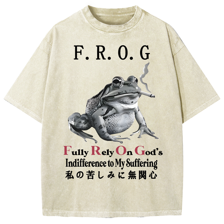 Indifferent Frog Vintage Washed T-shirt