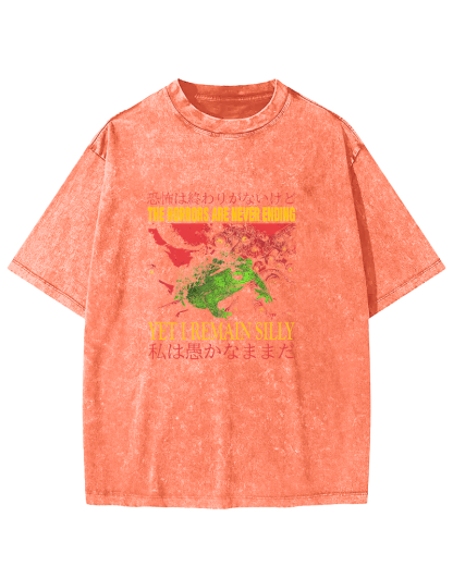 The Horrors Japanese Frog Washed T-Shirt-Zazasy