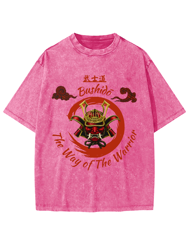 Samurai Spirit Vintage Distressed T-shirt-Zazasy