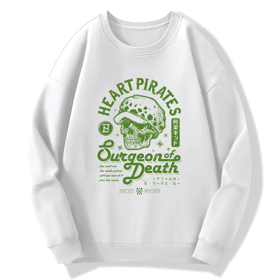 Skull pattern retro Cotton Pullover Sweatshirt