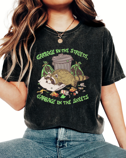 A raccoon That is Well Fed And Sleeping Vintage Distressed T-shirt-Zazasy